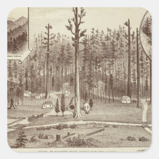 Pegatina Cuadrada Casa de verano, residencia de Lewis
