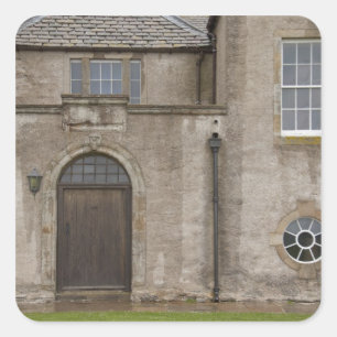 Pegatina Cuadrada Casa Skaill, mansión del siglo XVII en Orkney