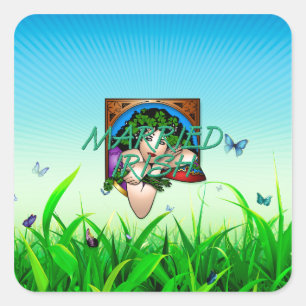 Pegatina Cuadrada Casado Irlandés TEE