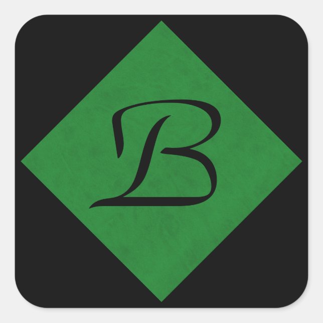 Pegatina Cuadrada Casino Green Velvet Personalizado Home Casino (Anverso)