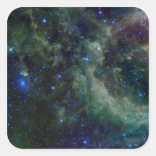 Pegatina Cuadrada Cassiopeia nebulosa en la Vía Láctea
