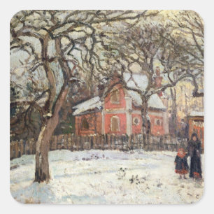 Pegatina Cuadrada Castaños de Louveciennes, c.1871-2