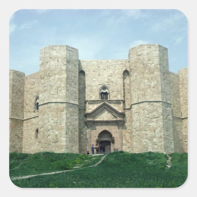Pegatina Cuadrada Castel del Monte (Anverso)