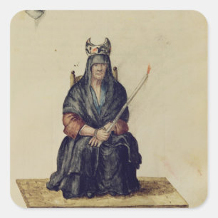 Pegatina Cuadrada Castigo de una bruja