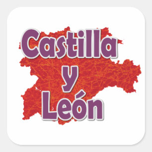 Pegatina Cuadrada Castilla y León