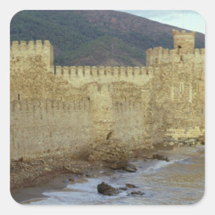 Pegatina Cuadrada Castillo, construido por los cruzados
