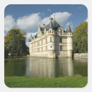 Pegatina Cuadrada Castillo de Azay-le-Rideau, Indre-et-Loire, 2