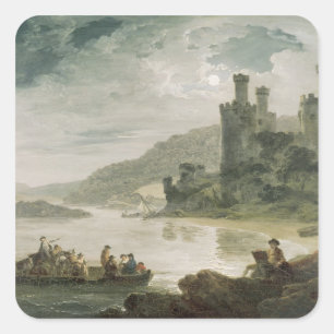 Pegatina Cuadrada Castillo de Conway, 1794