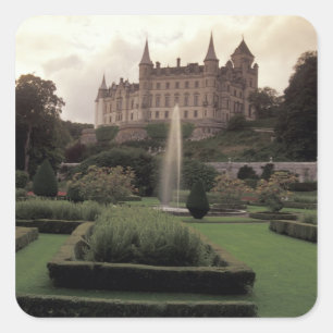 Pegatina Cuadrada Castillo de Dunrobin, Escocia