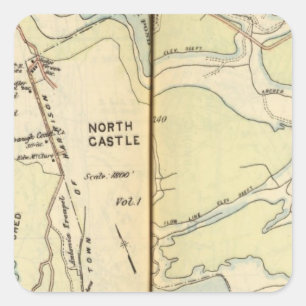 Pegatina Cuadrada Castillo de Nueva York 3