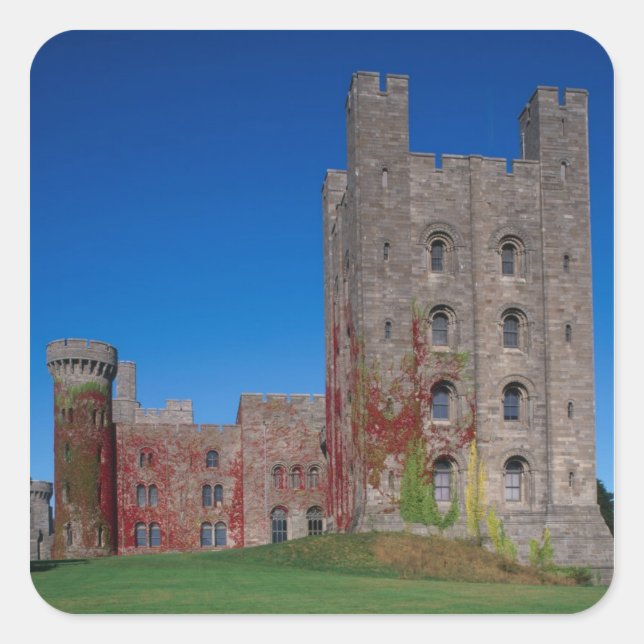 Pegatina Cuadrada Castillo de Penrhyn, Gwynedd, Gales 2 (Anverso)
