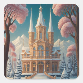 Pegatina Cuadrada Castillo de Sueños de Whispering