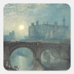 Pegatina Cuadrada Castillo de William Turner Alnwick