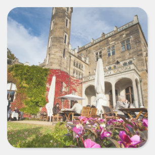 Pegatina Cuadrada Castillo Schloss Eckberg, Alemania