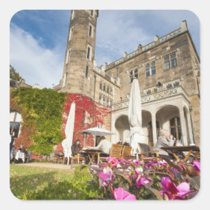 Pegatina Cuadrada Castillo Schloss Eckberg, Alemania