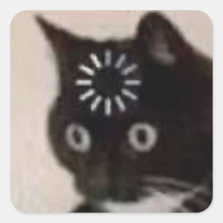 Pegatina Cuadrada cat