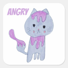 PEGATINA CUADRADA CAT