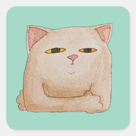 Pegatina Cuadrada Cat Control