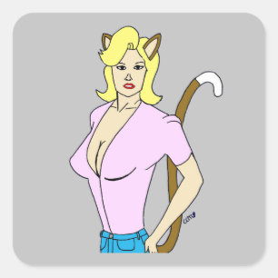 Pegatina Cuadrada catadora