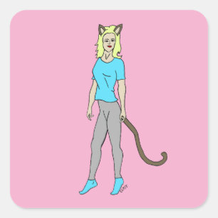 Pegatina Cuadrada catadora