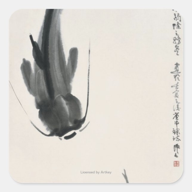 Pegatina Cuadrada Catálogo chino (Anverso)