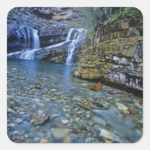 Pegatina Cuadrada Cataratas de Cameron en el Parque Nacional de los 