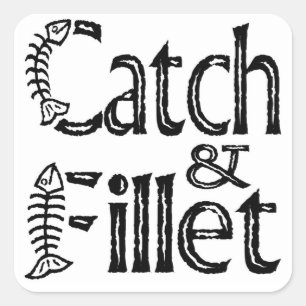 Pegatina Cuadrada Catch & Filet