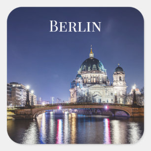 Pegatina Cuadrada Catedral de Berlín, Alemania