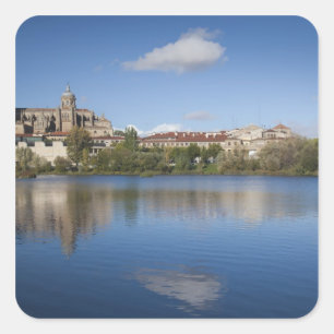 Pegatina Cuadrada Catedrales y ciudad de Salamanca