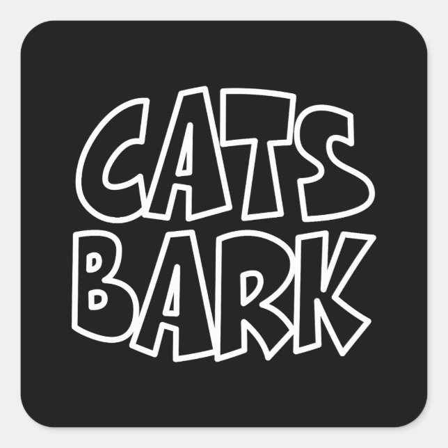 Pegatina Cuadrada Cats Bark (Anverso)