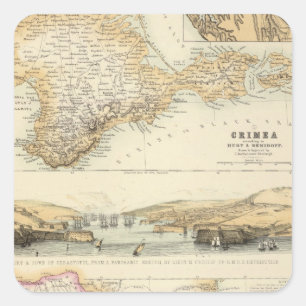 Pegatina Cuadrada Cáucaso y Crimea