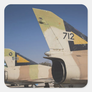 Pegatina Cuadrada Caza Kfir construido por Israel