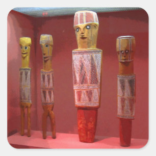 Pegatina Cuadrada CB de arte tribal