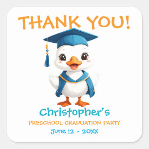 Pegatina Cuadrada Celebración de graduación de Tiny Goose