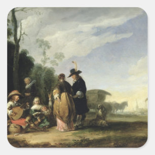 Pegatina Cuadrada Celebración rural