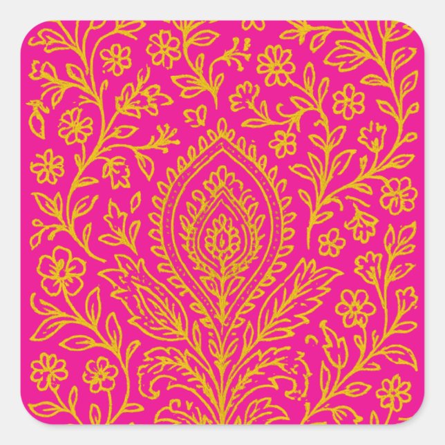 Pegatina Cuadrada celebraciones de diwali (Anverso)