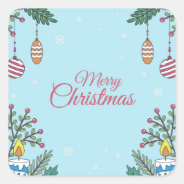 Pegatina Cuadrada Celebrar con nosotros