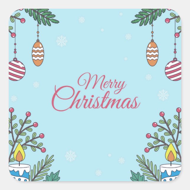 Pegatina Cuadrada Celebrar con nosotros (Anverso)