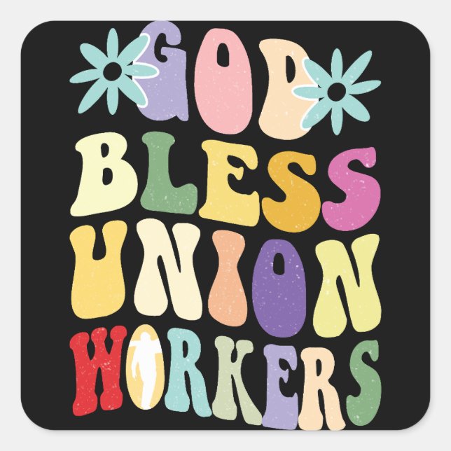 Pegatina Cuadrada Celebrar la fuerza de la solidaridad (Anverso)