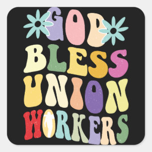 Pegatina Cuadrada Celebrar la fuerza de la solidaridad