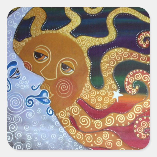 Pegatina Cuadrada Celestial (Anverso)