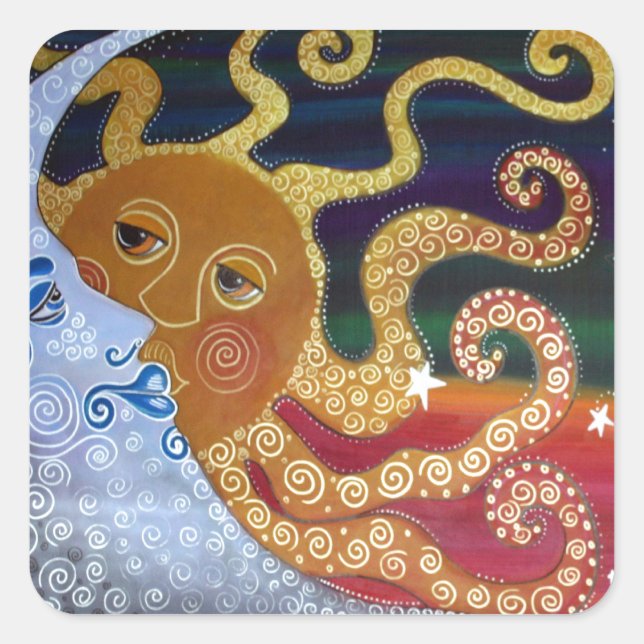 Pegatina Cuadrada Celestial (Anverso)