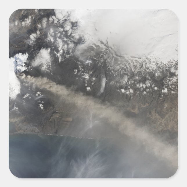 Pegatina Cuadrada Ceniza y vapor siguen creciendo (Anverso)