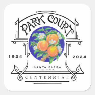 Pegatina Cuadrada Centenario de Park Court