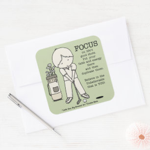 Pegatina Cuadrada Centrarse en lo bueno