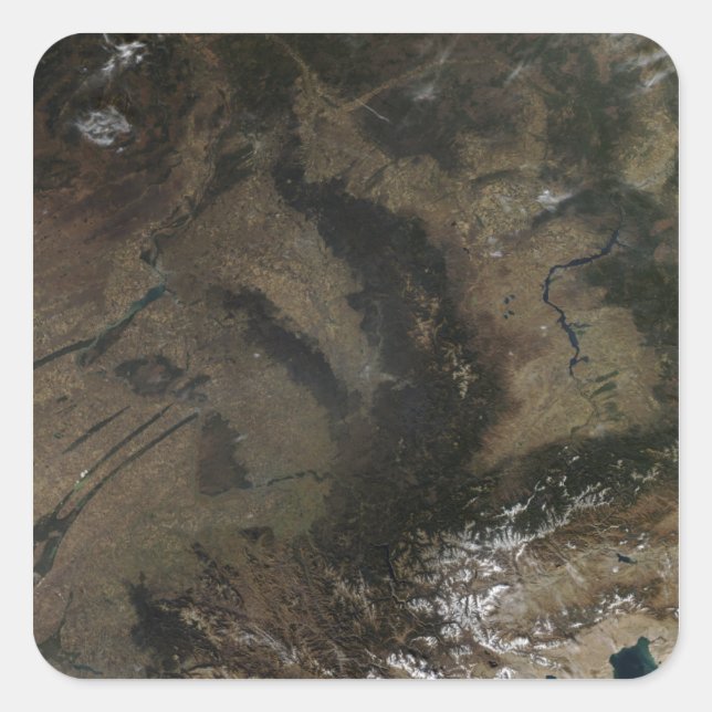 Pegatina Cuadrada Centro-sur de Rusia (Anverso)