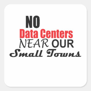 Pegatina Cuadrada Centros de datos anti