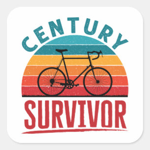 Pegatina Cuadrada Century Survivor 100 Miles Club