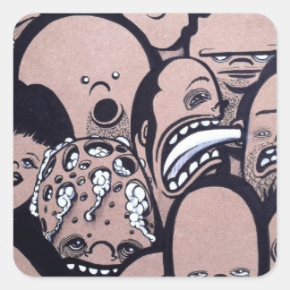 PEGATINA CUADRADA ¡CEREBROS!