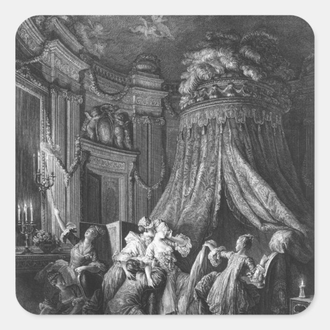 Pegatina Cuadrada Ceremonia de la novia (Anverso)